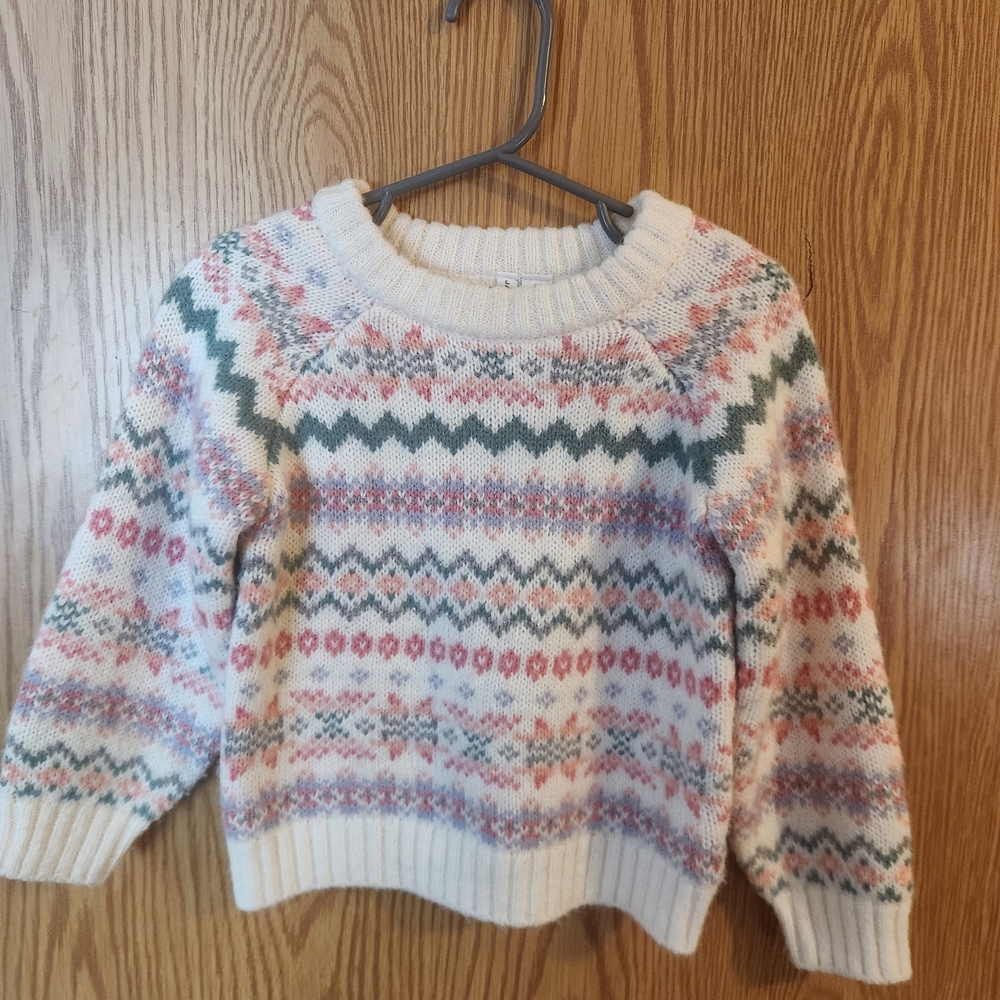 Janie And Jack Fair Isle Girl's Sweater